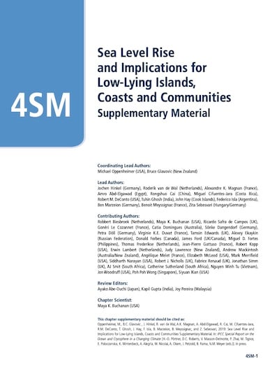 Chapter 4 Sea Level Rise And Implications For Low Lying Islands Coasts And Communities Special Report On The Ocean And Cryosphere In A Changing Climate